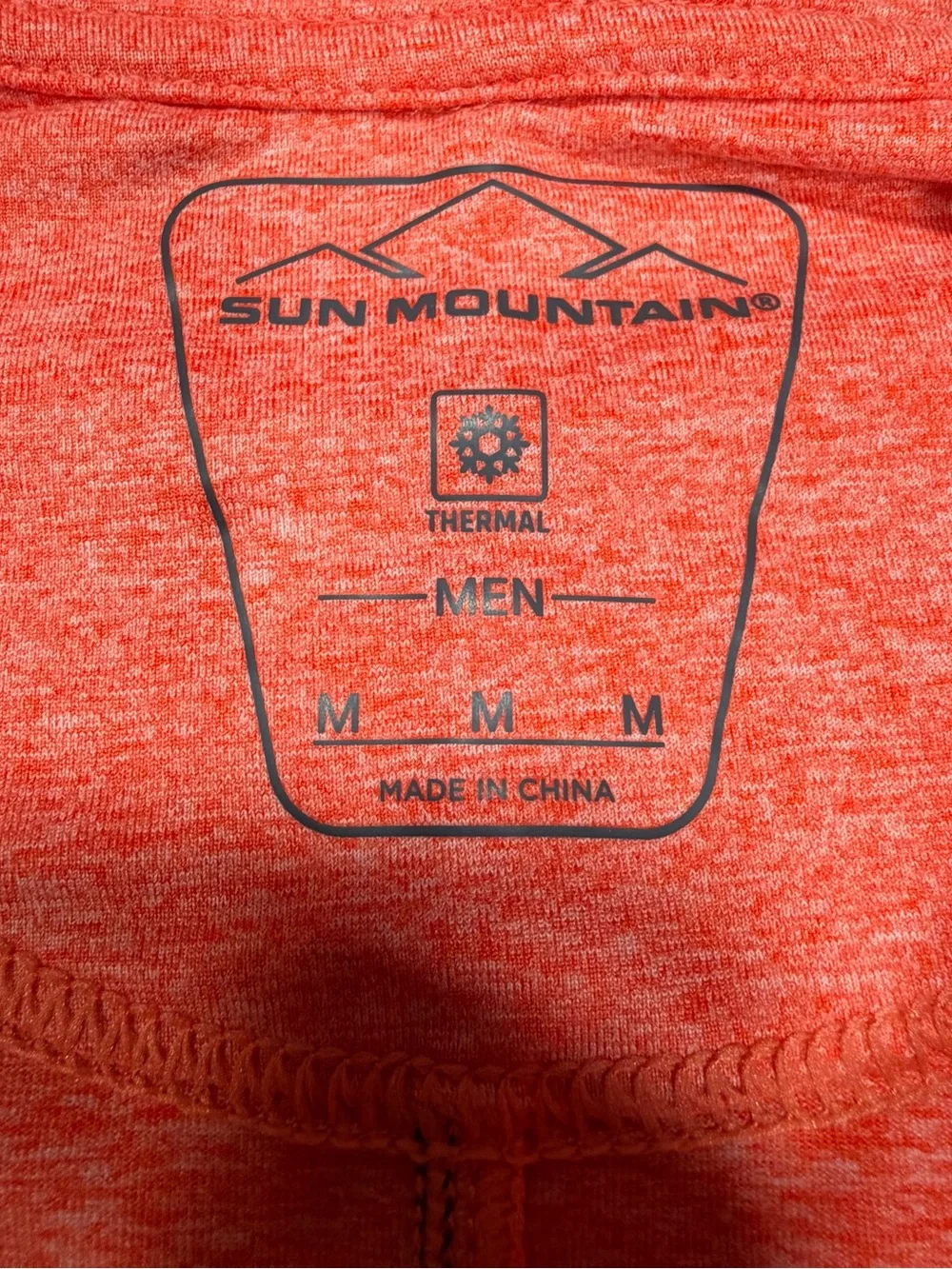 Pinehurst 1/4 Zip Sun Mountain Thermal Performance Men’s Medium Heather Orange